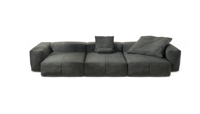 vetsak | Sofa Set 05 - Leather - Cacao | Modulares Sofa | 5 Sitzer | Big Sofa | Ecksofa