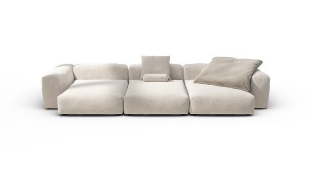 vetsak | Sofa Set 05 - Nub - Creme | Modulares Sofa | 5 Sitzer | Big Sofa | Ecksofa