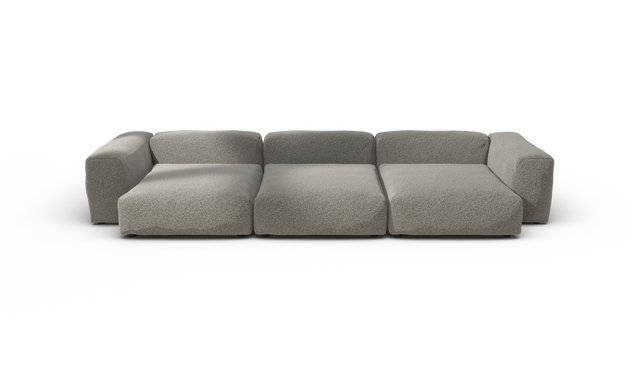 vetsak | Sofa Set 05 - Pebble - Platinum | Modulares Sofa | 5 Sitzer | Big Sofa | Ecksofa