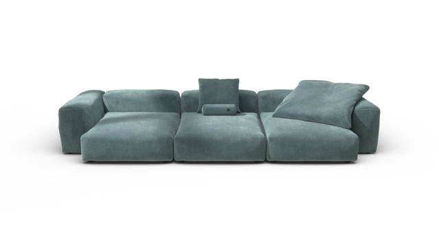 vetsak | Sofa Set 05 - Cord Velour - Mint | Modulares Sofa | 5 Sitzer | Big Sofa | Ecksofa