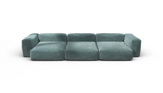 vetsak | Sofa Set 05 - Cord Velour - Mint | Modulares Sofa | 5 Sitzer | Big Sofa | Ecksofa