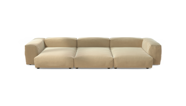 vetsak | Sofa Set 05 - Suave - Creme | Modulares Sofa | 5 Sitzer | Big Sofa | Ecksofa