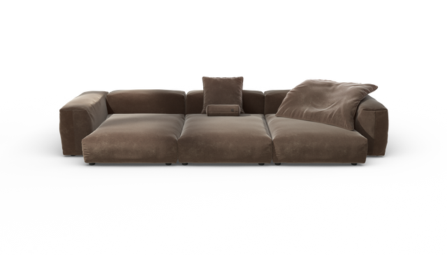 vetsak | Sofa Set 05 - Suave - Espresso | Modulares Sofa | 5 Sitzer | Big Sofa | Ecksofa
