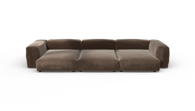 vetsak | Sofa Set 05 - Suave - Espresso | Modulares Sofa | 5 Sitzer | Big Sofa | Ecksofa