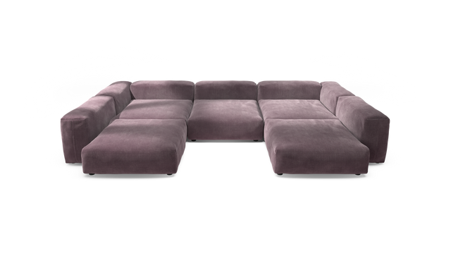 vetsak | Sofa Set 06 - Cord Velour - Blossom | Modulares Sofa | 6.5 Sitzer | Big Sofa | U Sofa | Ecksofa