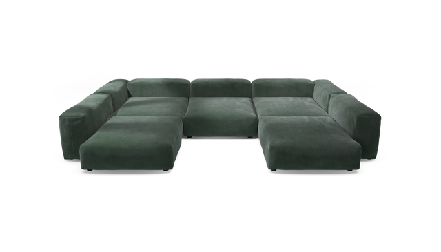 vetsak | Sofa Set 06 - Cord Velour - Hunter | Modulares Sofa | 6.5 Sitzer | Big Sofa | U Sofa | Ecksofa