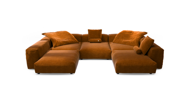 vetsak | Sofa Set 06 - Suave - Honey | Modulares Sofa | 6.5 Sitzer | Big Sofa | U Sofa | Ecksofa