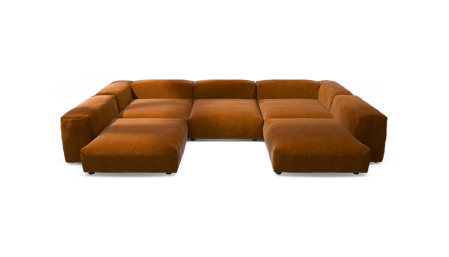 vetsak | Sofa Set 06 - Suave - Honey | Modulares Sofa | 6.5 Sitzer | Big Sofa | U Sofa | Ecksofa