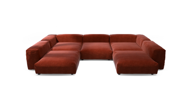 vetsak | Sofa Set 06 - Suave - Saffron | Modulares Sofa | 6.5 Sitzer | Big Sofa | U Sofa | Ecksofa