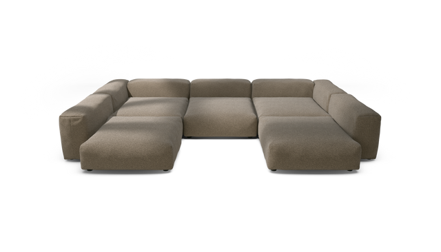 vetsak | Sofa Set 06 - Loop Loop - Taupe | Modulares Sofa | 6.5 Sitzer | Big Sofa | U Sofa | Ecksofa