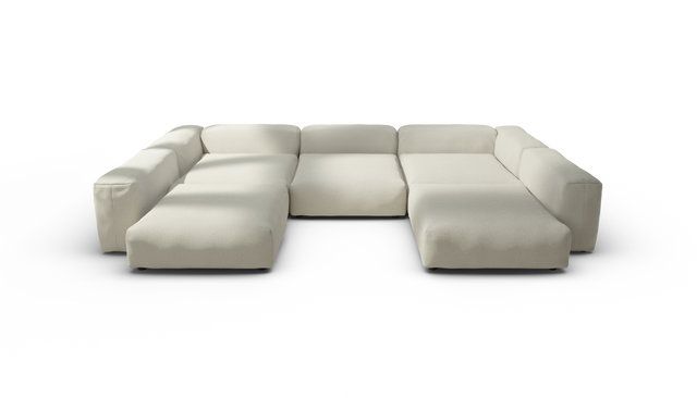 vetsak | Sofa Set 06 - Breeze - Ecru | Modulares Sofa | 6.5 Sitzer | Big Sofa | U Sofa | Ecksofa