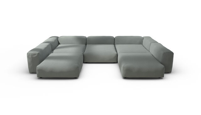 vetsak | Sofa Set 06 - Breeze - Sage | Modulares Sofa | 6.5 Sitzer | Big Sofa | U Sofa | Ecksofa