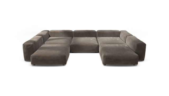 vetsak | Sofa Set 06 - Cord Velour - Mocha | Modulares Sofa | 6.5 Sitzer | Big Sofa | U Sofa | Ecksofa