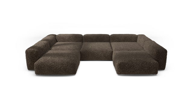 vetsak | Sofa Set 06 - Doodle - Cacao | Modulares Sofa | 6.5 Sitzer | Big Sofa | U Sofa | Ecksofa