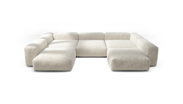vetsak | Sofa Set 06 - Doodle - Creme | Modulares Sofa | 6.5 Sitzer | Big Sofa | U Sofa | Ecksofa