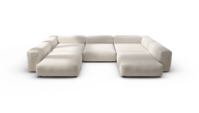 vetsak | Sofa Set 06 - Nub - Creme | Modulares Sofa | 6.5 Sitzer | Big Sofa | U Sofa | Ecksofa