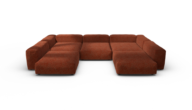 vetsak | Sofa Set 06 - Nub - Sienna | Modulares Sofa | 6.5 Sitzer | Big Sofa | U Sofa | Ecksofa
