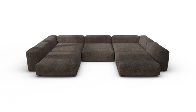 vetsak | Sofa Set 06 - Nub - Walnut | Modulares Sofa | 6.5 Sitzer | Big Sofa | U Sofa | Ecksofa