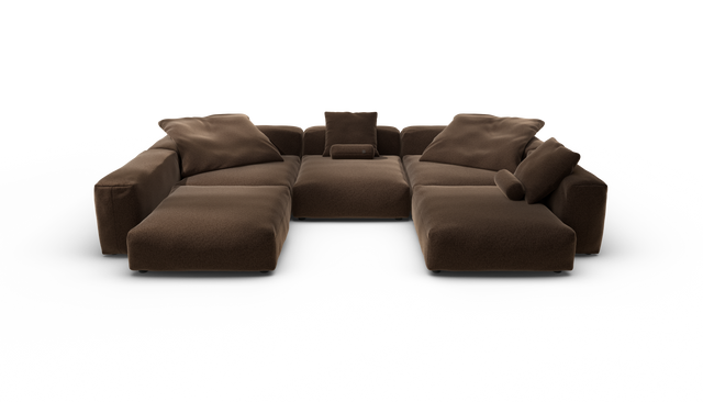 vetsak | Sofa Set 06 - Pebble - Umber | Modulares Sofa | 6.5 Sitzer | Big Sofa | U Sofa | Ecksofa