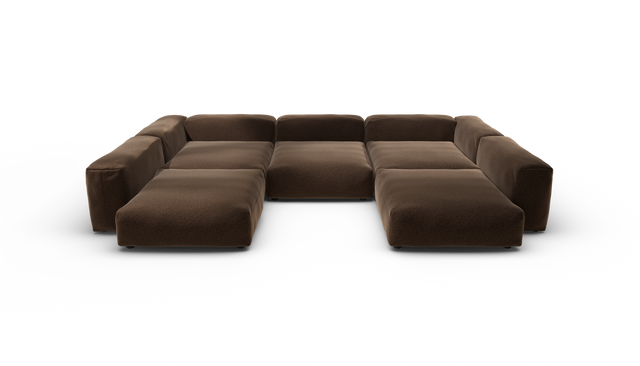 vetsak | Sofa Set 06 - Pebble - Umber | Modulares Sofa | 6.5 Sitzer | Big Sofa | U Sofa | Ecksofa