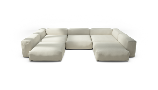 vetsak | Sofa Set 06 - Pique - Creme | Modulares Sofa | 6.5 Sitzer | Big Sofa | U Sofa | Ecksofa