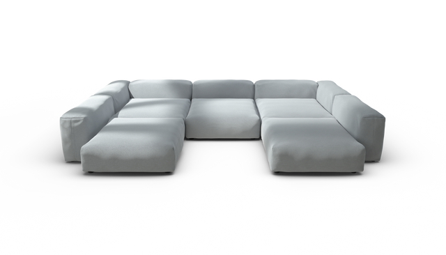 vetsak | Sofa Set 06 - Pique - Turquoise | Modulares Sofa | 6.5 Sitzer | Big Sofa | U Sofa | Ecksofa