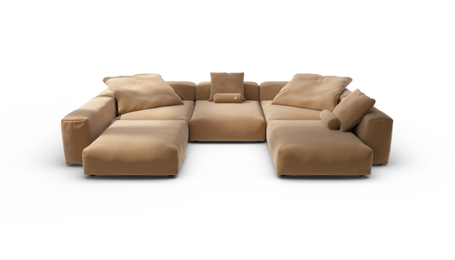 vetsak | Sofa Set 06 - Pique - Wheat | Modulares Sofa | 6.5 Sitzer | Big Sofa | U Sofa | Ecksofa