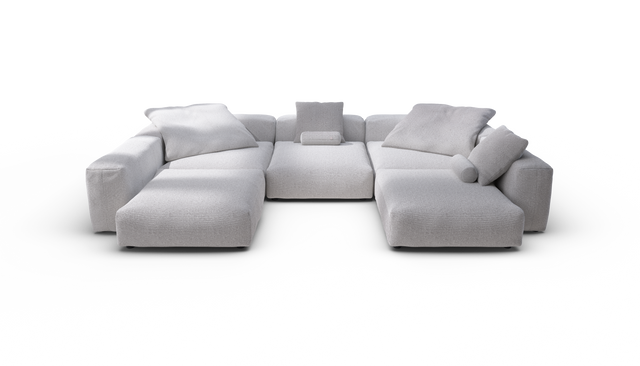 vetsak | Sofa Set 06 - Ridge - Dune | Modulares Sofa | 6.5 Sitzer | Big Sofa | U Sofa | Ecksofa