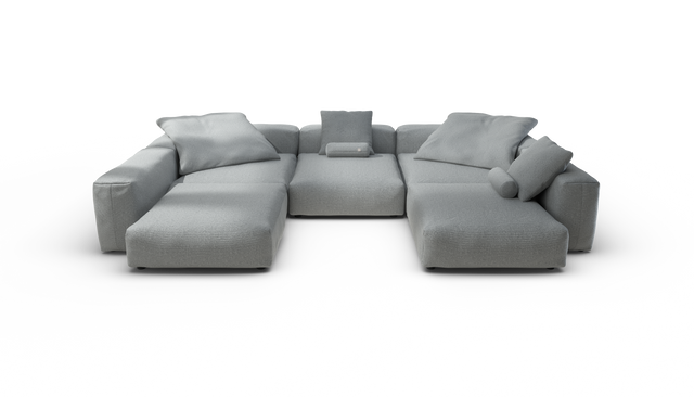 vetsak | Sofa Set 06 - Ridge - Limestone | Modulares Sofa | 6.5 Sitzer | Big Sofa | U Sofa | Ecksofa