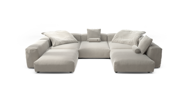 vetsak | Sofa Set 06 - Suave - Clay | Modulares Sofa | 6.5 Sitzer | Big Sofa | U Sofa | Ecksofa
