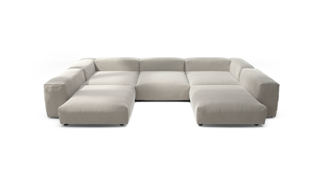 vetsak | Sofa Set 06 - Suave - Clay | Modulares Sofa | 6.5 Sitzer | Big Sofa | U Sofa | Ecksofa