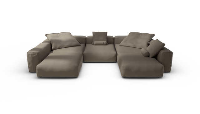 vetsak | Sofa Set 06 - Terrain - Driftwood | Modulares Sofa | 6.5 Sitzer | Big Sofa | U Sofa | Ecksofa