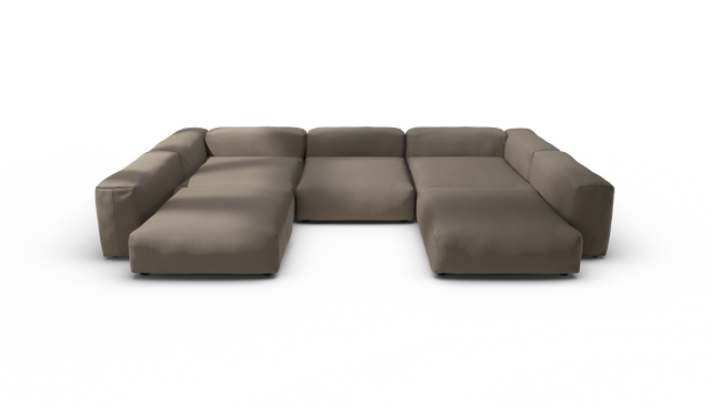 vetsak | Sofa Set 06 - Terrain - Driftwood | Modulares Sofa | 6.5 Sitzer | Big Sofa | U Sofa | Ecksofa