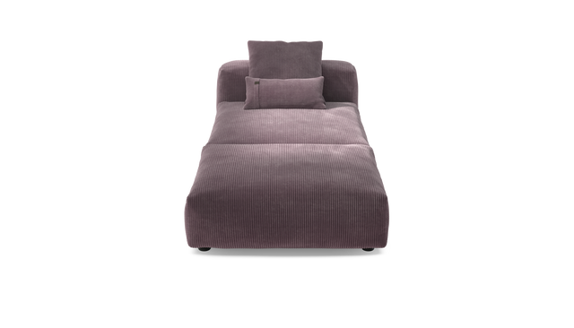 vetsak | Sofa Set 07 - Sun Lounger - Cord Velour - Blossom | Modulares Sofa | 2 Sitzer | Daybed | Chaiselounge