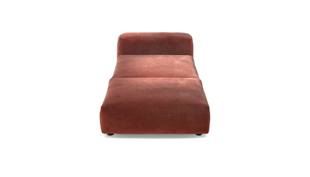 vetsak | Sofa Set 07 - Sun Lounger - Cord Velour - Brick | Modulares Sofa | 2 Sitzer | Daybed | Chaiselounge