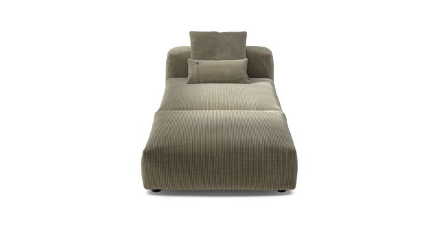 vetsak | Sofa Set 07 - Sun Lounger - Cord Velour - Khaki | Modulares Sofa | 2 Sitzer | Daybed | Chaiselounge
