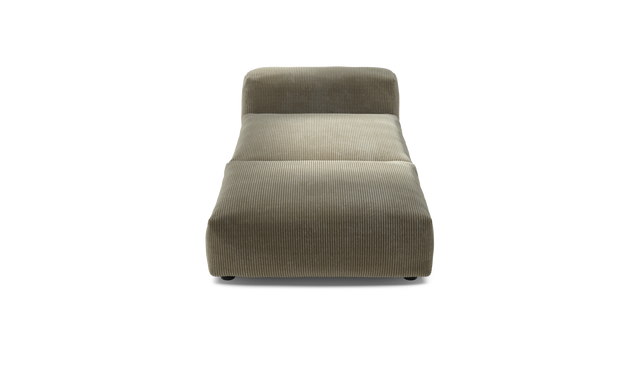 vetsak | Sofa Set 07 - Sun Lounger - Cord Velour - Khaki | Modulares Sofa | 2 Sitzer | Daybed | Chaiselounge