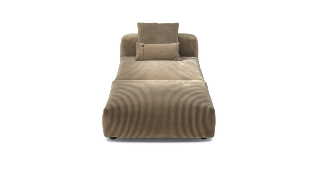vetsak | Sofa Set 07 - Sun Lounger - Cord Velour - Sand | Modulares Sofa | 2 Sitzer | Daybed | Chaiselounge