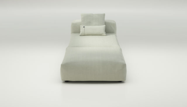 vetsak | Sofa Set 07 - Sun Lounger - herringbone - beige | Modulares Sofa | 2 Sitzer | Daybed | Chaiselounge
