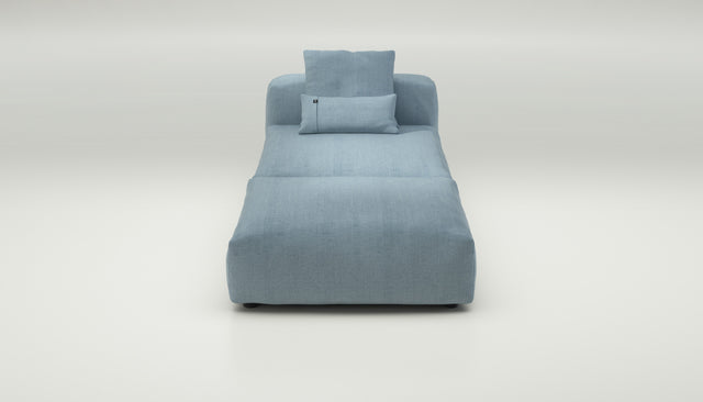vetsak | Sofa Set 07 - Sun Lounger - herringbone - light blue | Modulares Sofa | 2 Sitzer | Daybed | Chaiselounge
