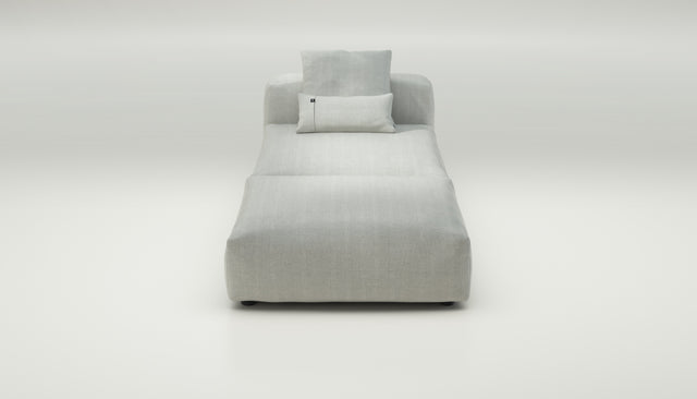 vetsak | Sofa Set 07 - Sun Lounger - herringbone - light grey | Modulares Sofa | 2 Sitzer | Daybed | Chaiselounge