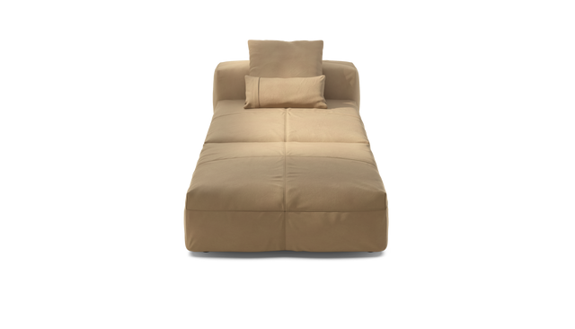 vetsak | Sofa Set 07 - Sun Lounger - Leather - Beige | Modulares Sofa | 2 Sitzer | Daybed | Chaiselounge