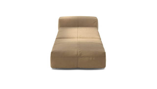 vetsak | Sofa Set 07 - Sun Lounger - Leather - Beige | Modulares Sofa | 2 Sitzer | Daybed | Chaiselounge