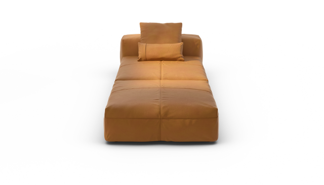 vetsak | Sofa Set 07 - Sun Lounger - Leather - Brown | Modulares Sofa | 2 Sitzer | Daybed | Chaiselounge