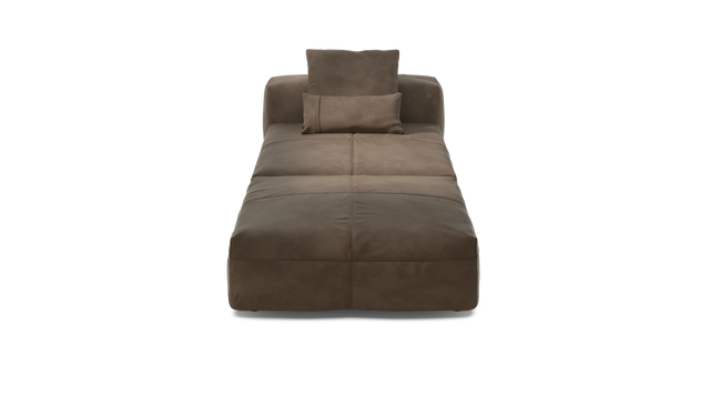 vetsak | Sofa Set 07 - Sun Lounger - leather - cacao | Modulares Sofa | 2 Sitzer | Daybed | Chaiselounge