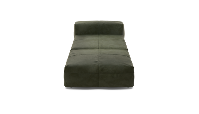 vetsak | Sofa Set 07 - Sun Lounger - Leather - Olive | Modulares Sofa | 2 Sitzer | Daybed | Chaiselounge