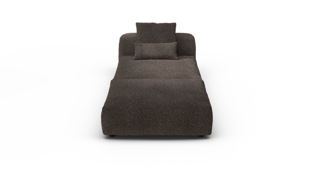 vetsak | Sofa Set 07 - Sun Lounger - Nub - Walnut | Modulares Sofa | 2 Sitzer | Daybed | Chaiselounge