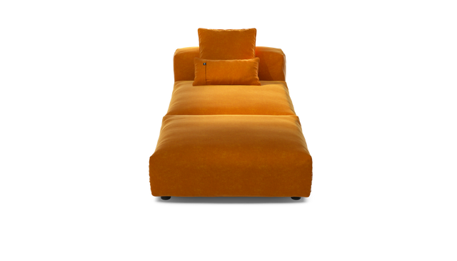 vetsak | Sofa Set 07 - Sun Lounger - Suave - Orange Blaze | Modular Sofa | 2 Seater | Daybed | Chaiselounge