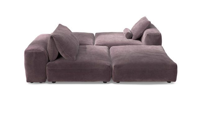 vetsak | Sofa Set 08 - Daybed - Cord Velour - Blossom | Modulares Sofa | 6 Sitzer | Outdoor Island | Double lounger