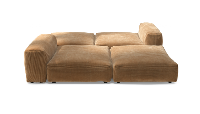 vetsak | Sofa Set 08 - Daybed - Cord Velour - Camel | Modulares Sofa | 6 Sitzer | Outdoor Island | Double lounger